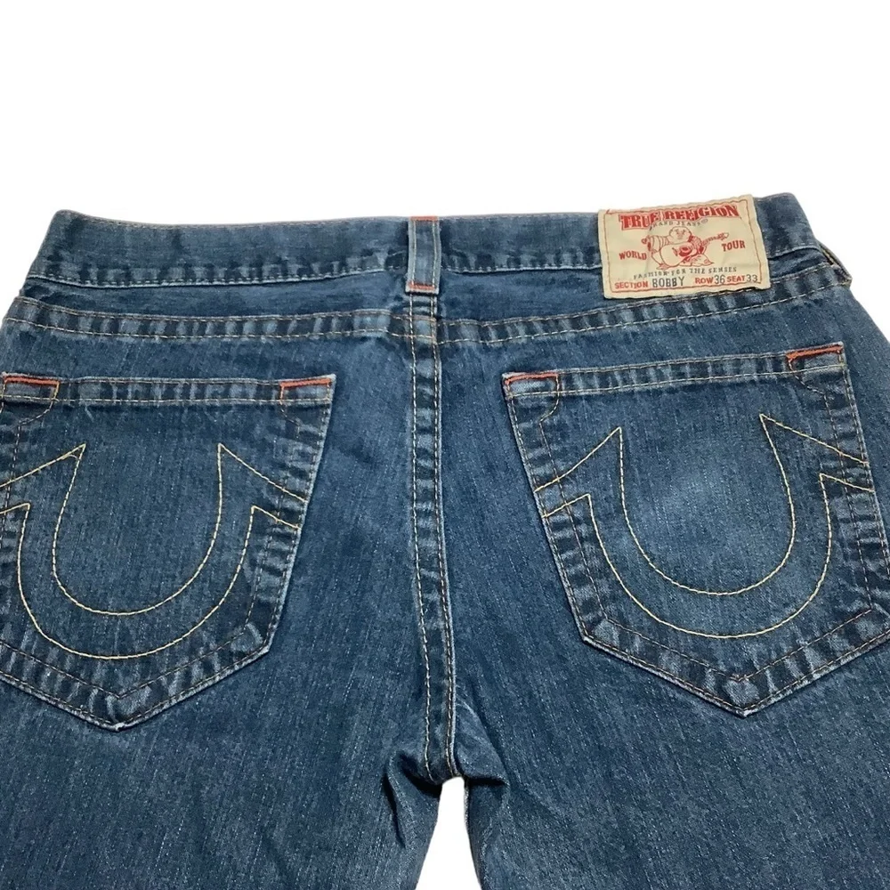 TRUE RELIGION WORLD TOUR Vintage Bobby Straight Jeans - Size‎ 36x33